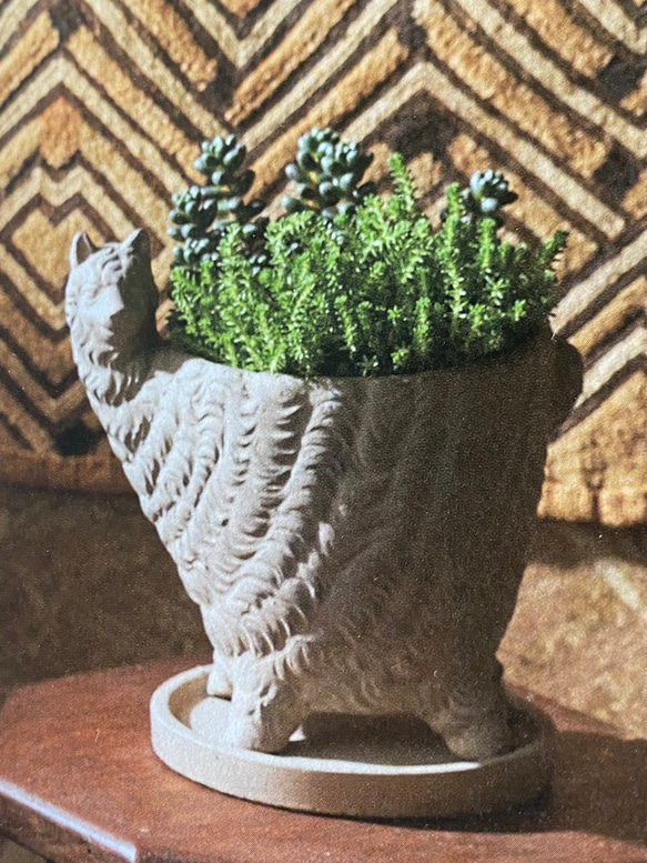 《可愛い大人気 アルパカポット 鉢 》 観葉植物 多肉植物 お花寄せ植え ガーデニング アンティーク ビオラ 470 2枚目の画像