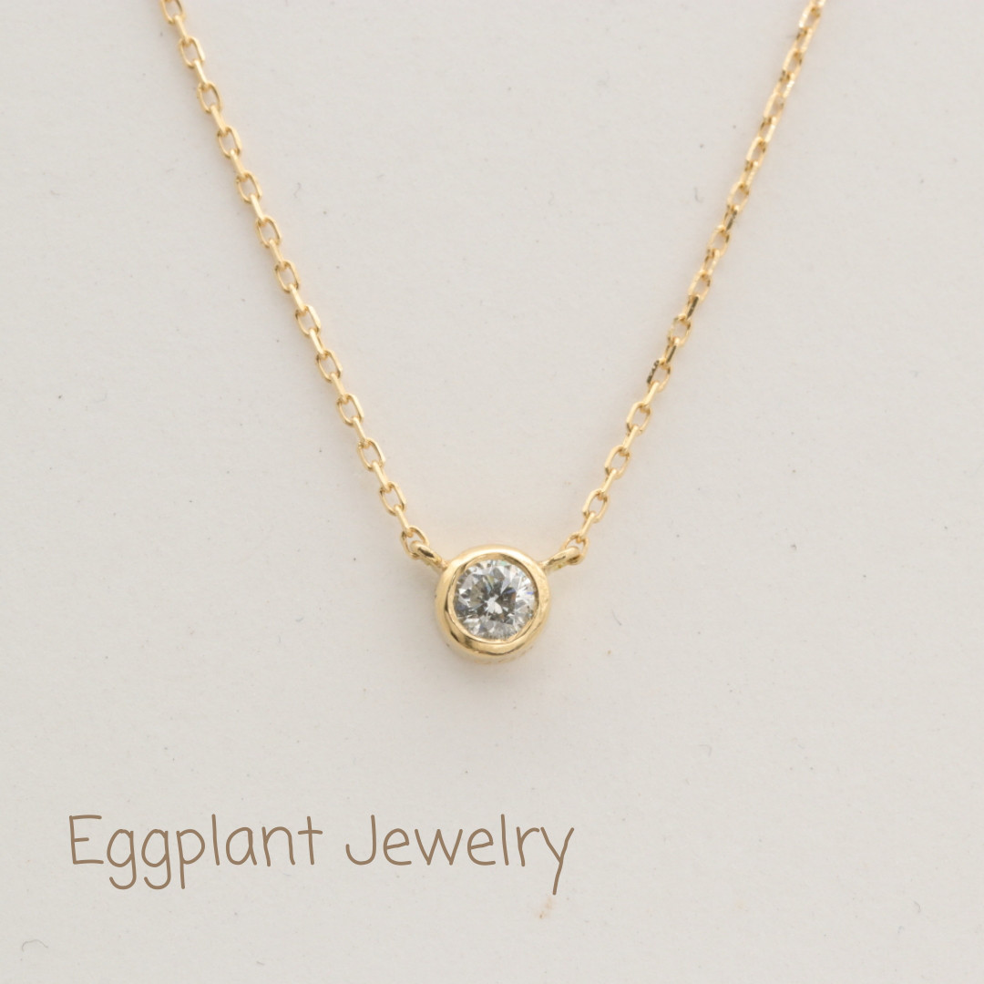 【K18】ダイヤモンドネックレス