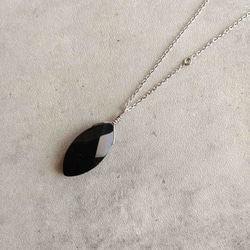 再販×5 Noir ブラックオニキス ロングネックレス / 天然石