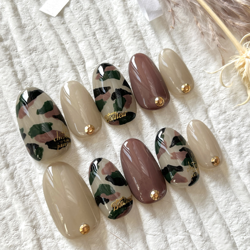 SALE ネイルチップ 迷彩ネイルチップ ネイルチップ（つけ爪