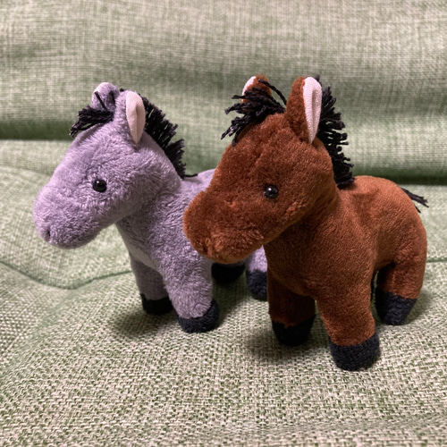 ちっちゃい茶色の馬（立て髪黒）』 ぬいぐるみ ikuko 通販 16868099