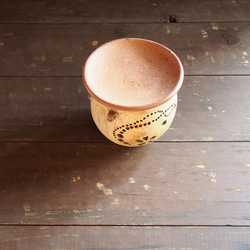 陶器茶香炉『桜と泉』は灯り兼用茶香炉です 5枚目の画像