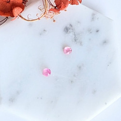 ピンク螺鈿の小さなピアスイヤリング【1845】#シェル　和　伝統工芸　秋ピアス 9枚目の画像