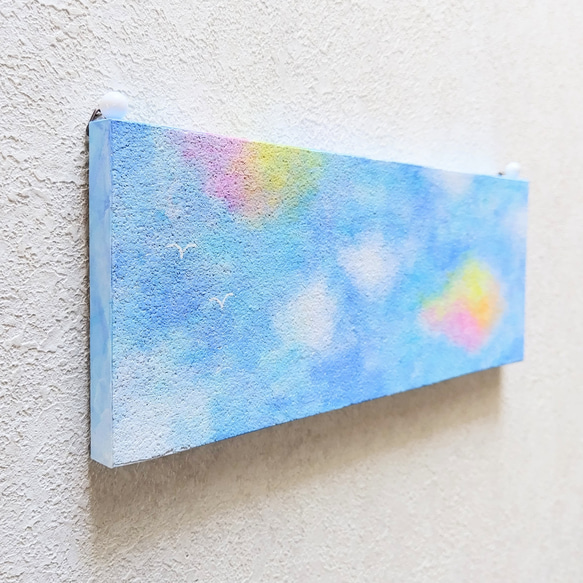 サイズ違い「青い空と彩雲と…」コルクボードの原画＊アートパネル 5枚目の画像