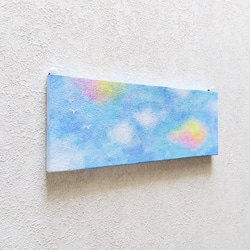 サイズ違い「青い空と彩雲と…」コルクボードの原画＊アートパネル 2枚目の画像