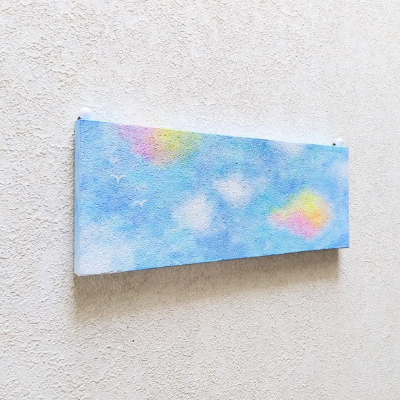 サイズ違い「青い空と彩雲と…」コルクボードの原画＊アートパネル 2枚目の画像