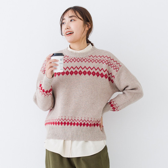 Curensology フェアアイルニットプルオーバー Curensology 22AW フェアアイルニットプルオーバー