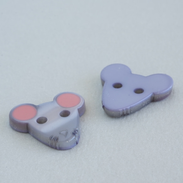 (2個)  15mm ネズミのボタン　フランス製 2枚目の画像