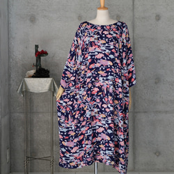 ワンピース   フリーサイズ  着物リメイク　kimono 5枚目の画像