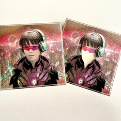 おもしろ ポチ袋（五千円札専用）サイバーパンク風デザイン　2枚セット 1枚目の画像