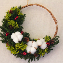 pur38 さま　オーダー作品 シンプル定番のChristmas wreath 1枚目の画像