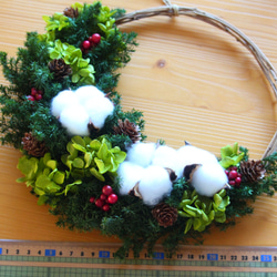 pur38 さま　オーダー作品 シンプル定番のChristmas wreath 6枚目の画像