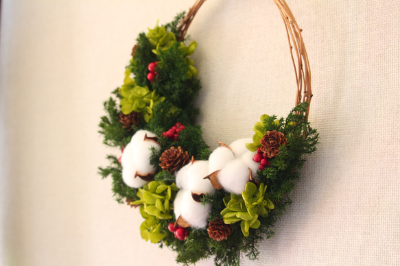 pur38 さま　オーダー作品 シンプル定番のChristmas wreath 3枚目の画像