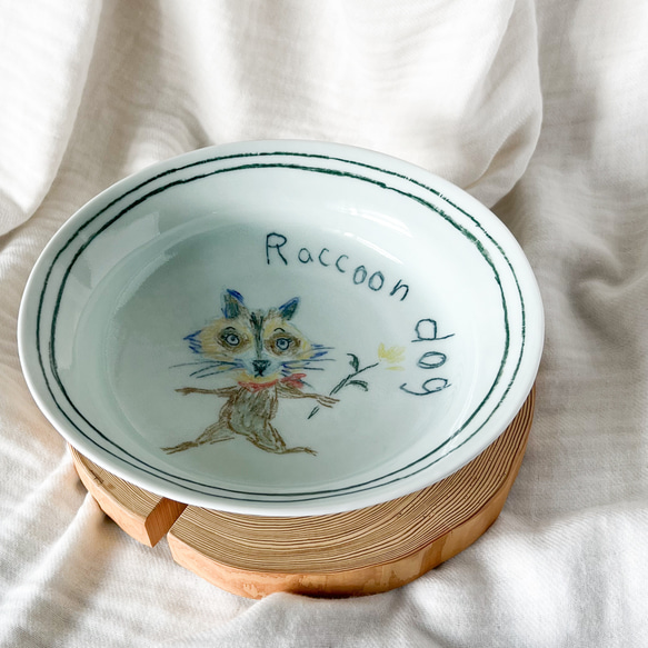oval bowl.   raccoon dog 2枚目の画像