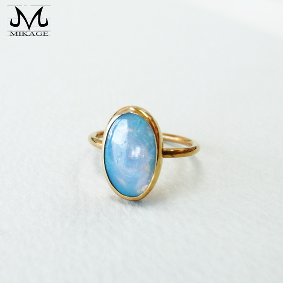 【一点物】Tablet Opal Ring 4枚目の画像