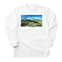 幌尻岳 長袖Tシャツ ホワイト ドライ 吸水速乾 山 登山 1枚目の画像