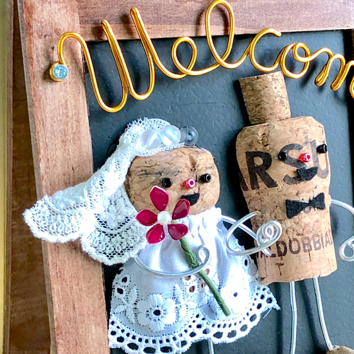 ウェディング・ウェルカムコルクドールスタンド ウェルカムボード