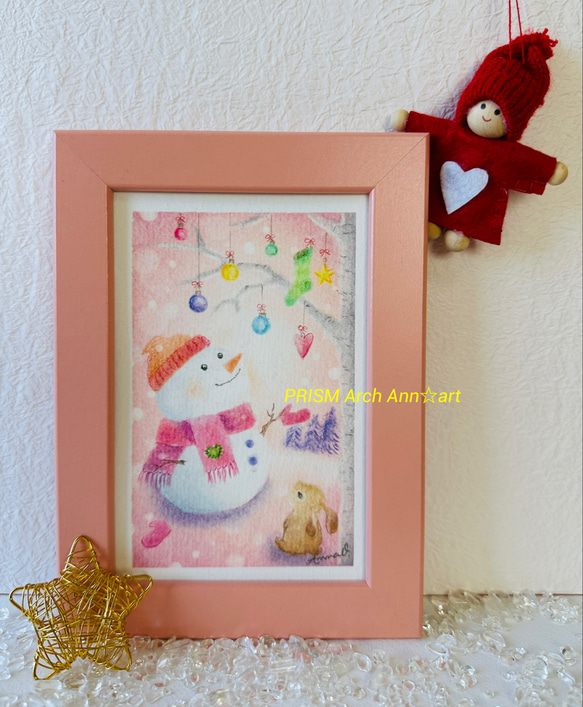 天使のクリスマス 絵画アート原画 パステル画 天使のクリスマス 絵画