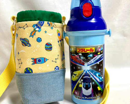 ハンドメイド オーダー 水筒 カバー 昆虫 受注生産】カラフル昆虫の