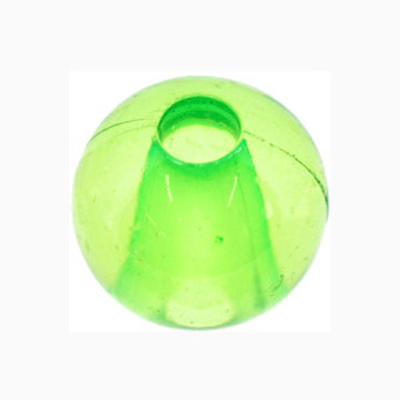 カラーアクリル玉 ８ｍｍ ペリドットグリーン ２０グラム入り 2枚目の画像