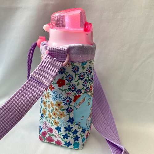 1点物】保温保冷 スケーター プラスチック水筒カバー ゆめかわ×花柄