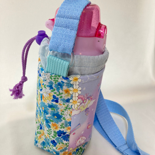 1点物】保温保冷 スケーター プラスチック水筒カバー ゆめかわ×花柄