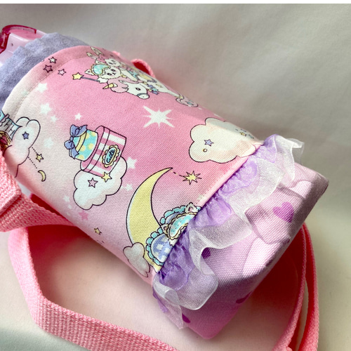 1点物】保温保冷 スケーター プラスチック水筒カバー ゆめかわ×花柄