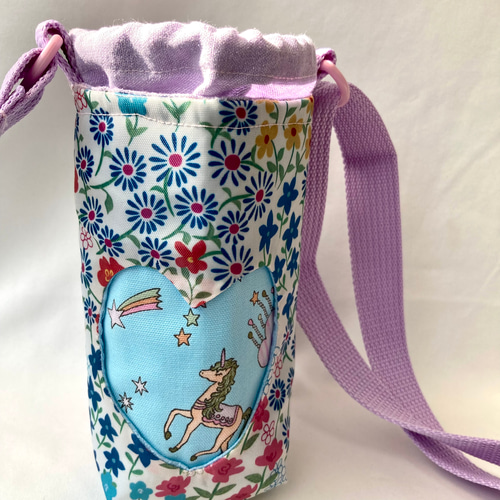 1点物】保温保冷 スケーター プラスチック水筒カバー ゆめかわ×花柄