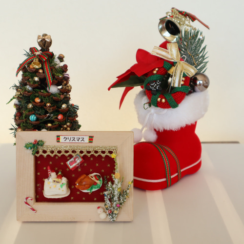 67.クリスマス アート作品 フレーム付き クリスマスアートポスターA4 モノクロ もみの木Ⅱ | ROPONNA