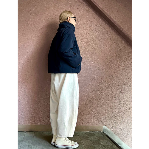 RATAさん作品　ネイビー ボタン付き 中綿入りアウター 超軽量＆超あったか❤️長さ選べる❤️もこもこ優秀アウター❤️中綿