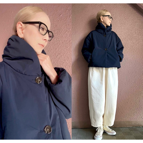 超輕超保暖❤️可選長度❤️蓬鬆舒適的外套❤️加厚設計❤️雙向領口❤️赭黃色 第19張的照片