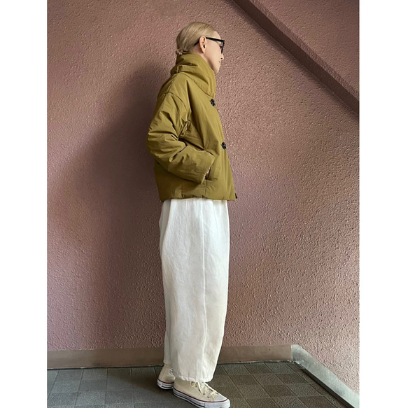 超輕超保暖❤️可選長度❤️蓬鬆舒適的外套❤️加厚設計❤️雙向領口❤️赭黃色 第6張的照片