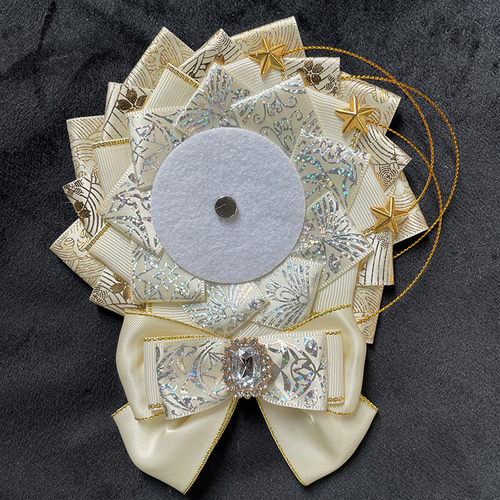 痛ロゼット55mm 75mmサイズ 缶バッジ用 ロゼット 星空弓 ハンカチ