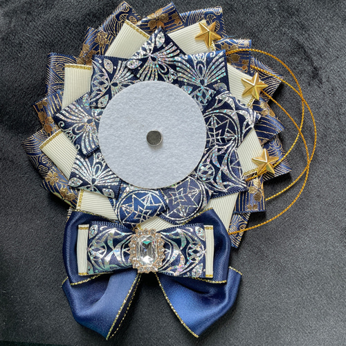 痛ロゼット55mm 75mmサイズ 缶バッジ用 ロゼット 星空弓 ハンカチ