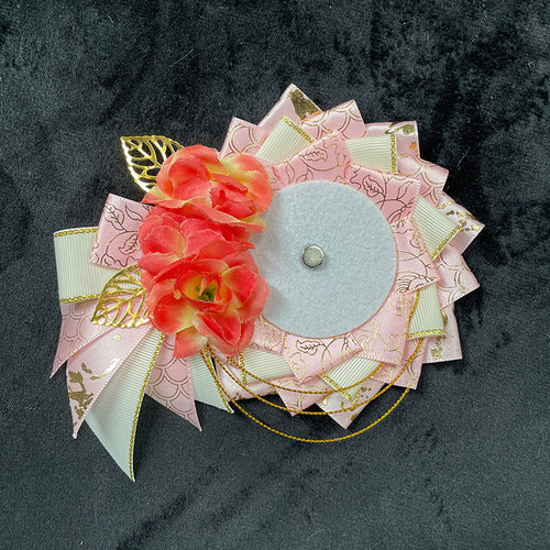 痛ロゼット55mm 75mmサイズ 缶バッジ用 ロゼット 花 バッグ
