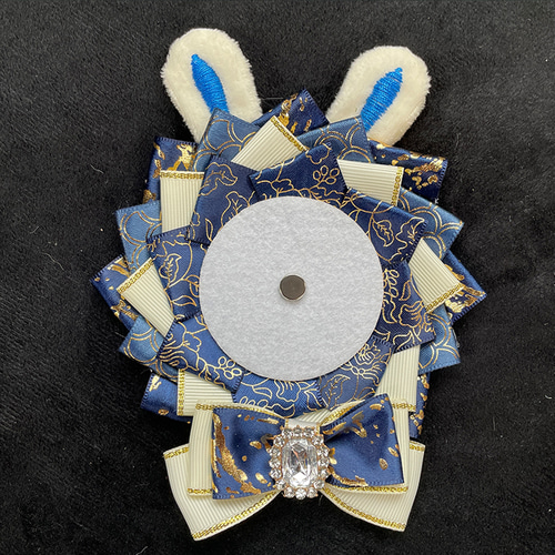 痛ロゼット55mm 75mmサイズ 缶バッジ用 ロゼット ウサギの耳 バッグ