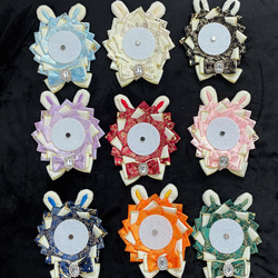 痛ロゼット55mm 75mmサイズ 缶バッジ用 ロゼット ウサギの耳 バッグ