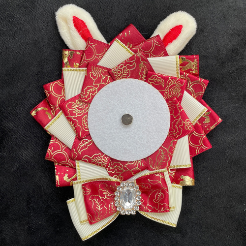 痛ロゼット55mm 75mmサイズ 缶バッジ用 ロゼット ウサギの耳 バッグ