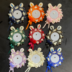 痛ロゼット55mm 75mmサイズ 缶バッジ用 ロゼット ウサギの耳 バッグ