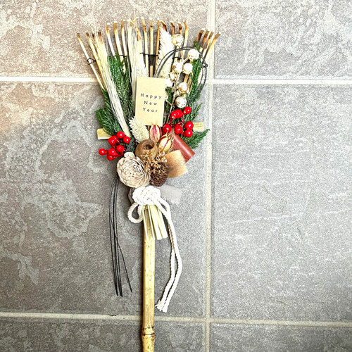 2024年】新年の福を集める正月飾り 熊手 しめ縄 お正月 しめ縄