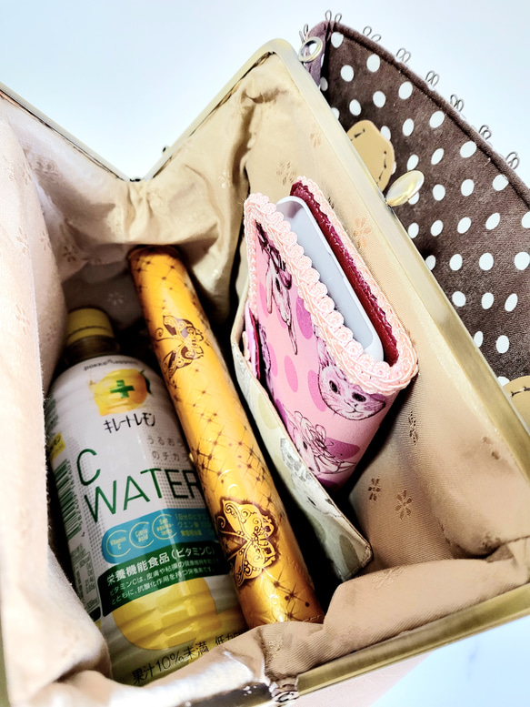 碁石口金のトートながま口バッグ(ジョリーフルール・サテンVol.) ジョリーフルール