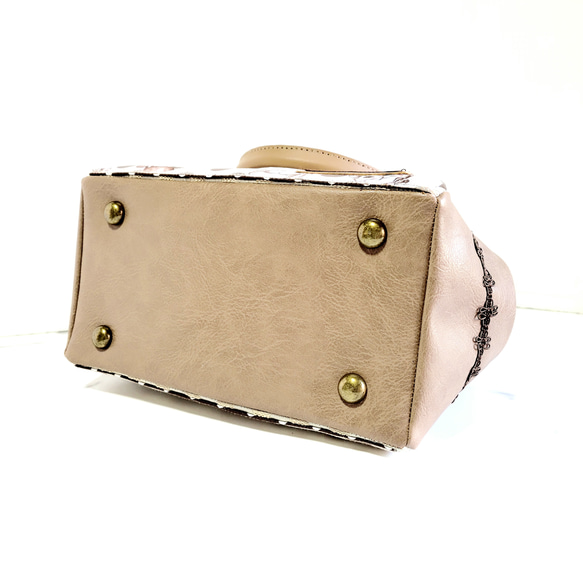 碁石口金のトートながま口バッグ(ジョリーフルール・サテンVol.) ジョリーフルール