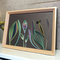 赤い花のクイリングペーパーアート その他インテリア雑貨 Craft Studio