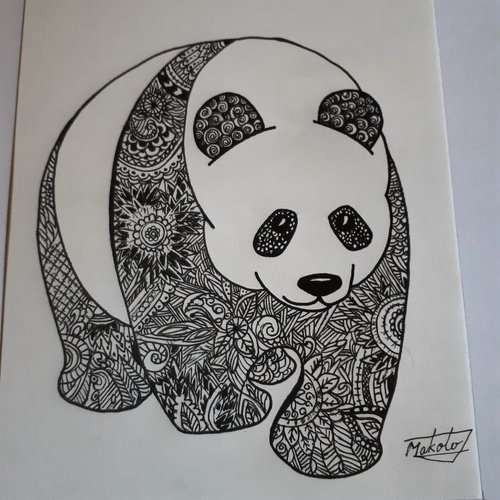 ペン画 パンダ 絵画 makochin 通販 16871526｜Creema(クリーマ