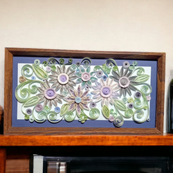 赤い花のクイリングペーパーアート その他インテリア雑貨 Craft Studio