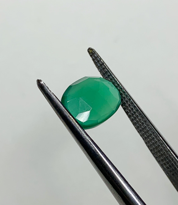 一点もの k18 Green Agate FF リング No.6/ 受注制作 7枚目の画像