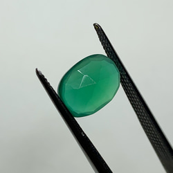 一点もの k18 Green Agate FF リング No.6/ 受注制作 8枚目の画像