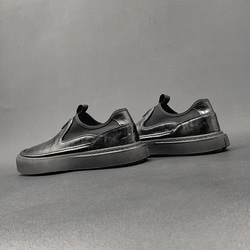 男性靴牛革板靴・ストレッチ履き口デザイン・ワンペダル怠惰靴·サイズ調整無料 20-1004 10枚目の画像