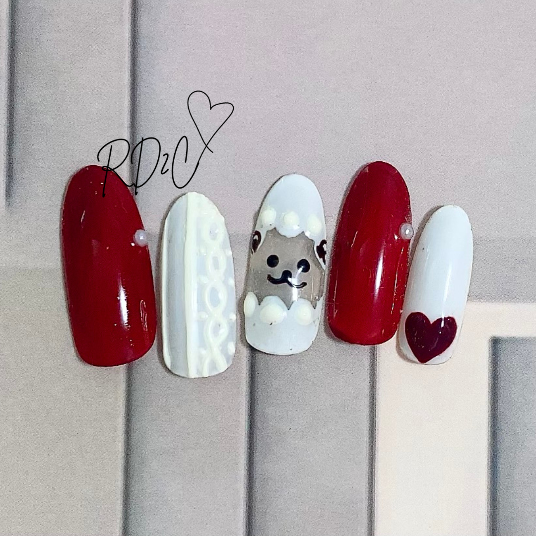 sheep  knit 【No.34】creema出店祝☆RD2C 人気ネイルチップ期間限定割引☆〜12/31まで