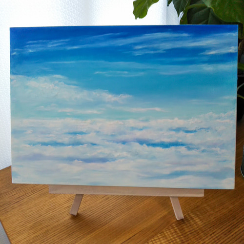 原画 絵画 ある場所 オイルパステル ガッシュ 額装済み